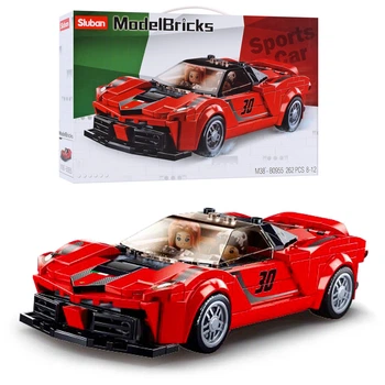Конструктор гоночная машина, 17см, фигурки, 262 детали SLUBAN M38-B0955