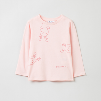 Bluza bez kaptura dziewczęca OVS 1891559 98 cm Różowa (8052147133785)