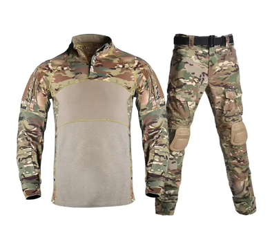 Тактический демисезонный военный коcтюм Brutals форма G3 рубашка с длинным рукавом, штаны+наколенники р.XL
