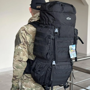 Туристичний великий рюкзак Tactic похідний військовий рюкзак рюкзак на 90 л тактичний рюкзак Чорний (new-tur90-black)