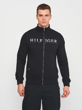 Толстовка на молнии мужская Tommy Hilfiger 11215.1 S (44) Черная с принтом