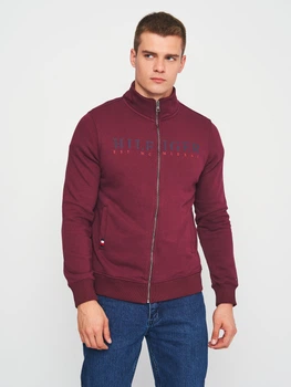 Толстовка на молнии мужская Tommy Hilfiger 11215.3 M (46) Бордовая с принтом