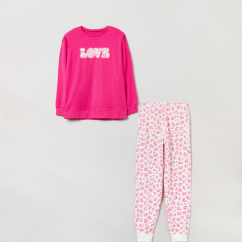 Piżama (longsleeve + spodnie) OVS 1821609 152 cm Pink (8056781581544)