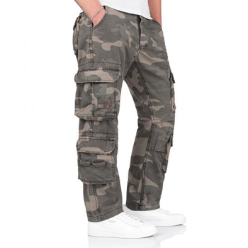 Штаны Surplus Raw Vintage SURPLUS AIRBORNE TROUSERS SLIMMY (Black Camo) S