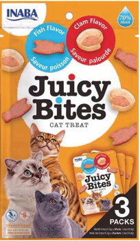 Ласощі для котів INABA Juicy Bites риба та молюски 11.3 г х 3 шт. (8859387701695)