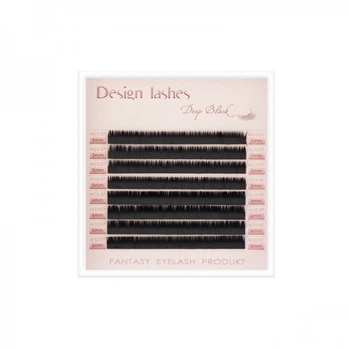 Ресницы Design Lashes Deep Black M 0.07 8 рядов 5-6 мм черные (2100994282418)