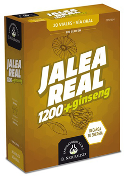 Дієтична добавка El Natural Jalea Real Con Ginseng 20 флаконів легковідкривних (8410914330155)