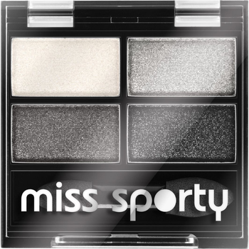 Палетка тіней для повік Miss Sporty Studio Studio Colour Quattro 404 Real Smoky/Smoky Black металик 5 г (3607347901396)