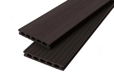 Террасная доскаPolyroot Series M140x21x2400 мм 3D структура деревини Chocolate