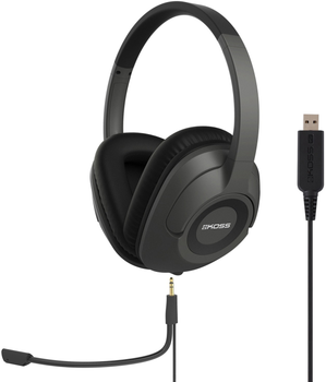 Słuchawki Koss SB42 USB Over-Ear Wired Detachable microphone Black Grey (193540)