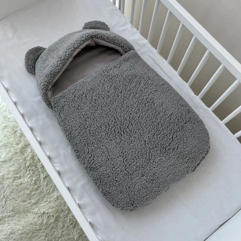 Конверт теплый Baby Comfort Тедди на выписку/в коляску серый