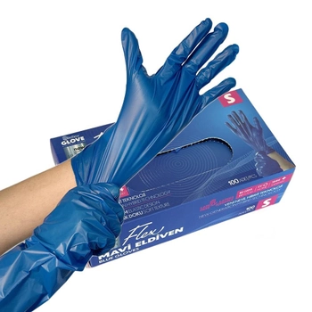 Одноразові рукавички Flex, TPE, синій, S, 100 шт Reflex