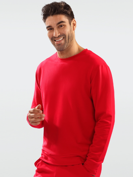 Sweter męski bawełniany DKaren Sweatshirt Justin XL Czerwony (5903251464926)