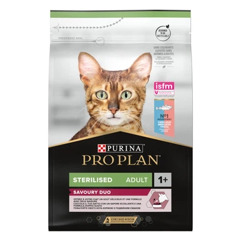 Сухий корм PRO PLAN Sterilised Adult 1+ Savoury Duo для дорослих котів після стерилізації з тріскою та фореллю(СРОК 06/2026), 3 кг