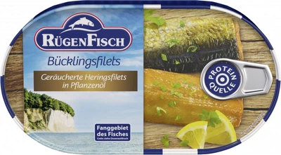 Копченое филе сельди Rugen Fisch в растительном масле 200 г (4012839511479)