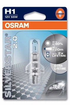 Галогенова лампа OSRAM H1 64150SV2-01B 55W 12V P14.5S 10X1 Blister