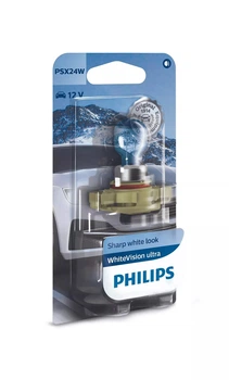 Галогеновая лампа PHILIPS 12276WVUB1 PSX24W 55W 12V WhiteVision ultra +60% (3300K) B1