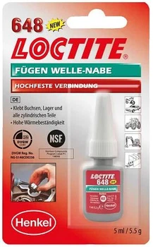 Високотемпературний валвтулковий фіксатор Loctite 648 високої міцності 5 мл