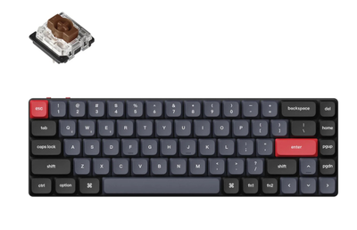 Клавіатура бездротова Keychron K7 Pro QMK/VIA / Hot-Swap / Gateron Low Profile Red / RGB, USB/Bluetooth (ENG)