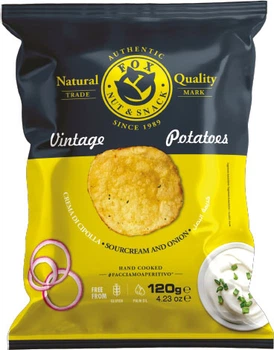 Чипсы Fox Nut & Snack со Сметаной и Луком 120 г (0.12 кг) (8007537006736)