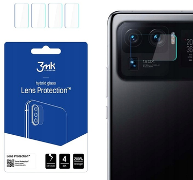 Комплект захисних стекол 3MK Lens Protect для камери Xiaomi Mi 11 Ultra 5G 4 шт (5903108485975)