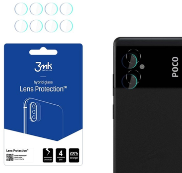 Комплект захисних стекол 3MK Lens Protect для камери Poco M4 5G 4 шт (5903108516082)