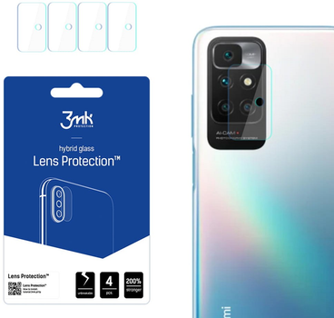 Zestaw szkieł hybrydowych 3MK Lens Protect na aparat Xiaomi Redmi 10 4 szt (5903108436793)