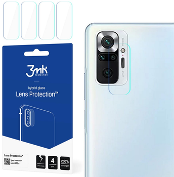 Комплект захисних стекол 3MK Lens Protect для камери Xiaomi Redmi Note 10 Pro 4 шт (5903108360432)