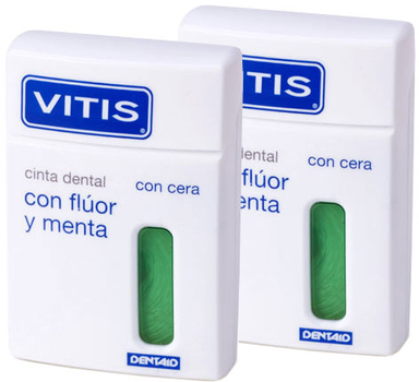 Зубна нитка Dentaid Vitis Dental Tape With Fluoride and Mint 2x50 м (8427426017375)