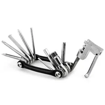 Мультитул для велосипеда, велоинструмент 11 в 1 (выжимка для цепи, шестигранники и др.)