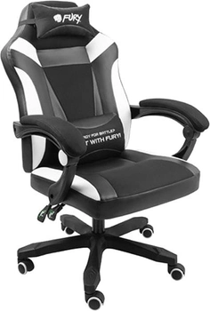 Fotel gamingowy Fury Gaming Chair Avenger M+ Black-White (NFF-1710)
