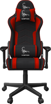 Fotel gamingowy Gembird Scorpion Black/Red (GC-SCORPION-01X)