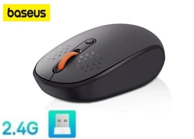 Бездротова миша 2.4ГЦ Baseus 2в1, 1600 DPI безшумна мишка для MacBook, планшета, ноутбука, ПК silver