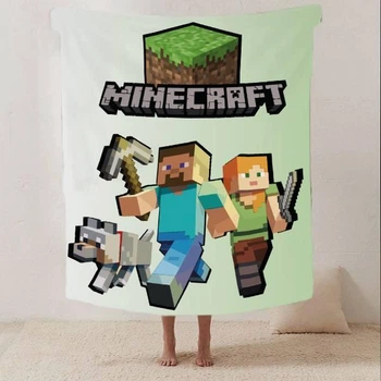 Плед Minecraft покрывало с 3D рисунком размер 160х200