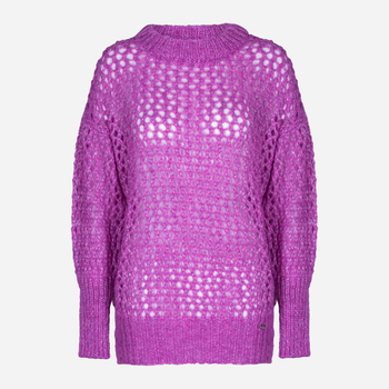 Sweter z golfem damski ażurowy Kamea K.21.617.45 One Size Różowy (5903246744309)