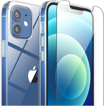 Чехол FlexGear [Полная защита] для iPhone 12 / iPhone 12 Pro и 2 защитных стекла - Crystal Clear (50230226-X002LXX1PV)