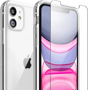 Чехол FlexGear с полной защитой для iPhone 11 и 2 защитными стеклами для экрана - Crystal Clear (50230225-X0029S20ZF)