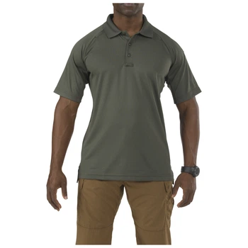 Футболка поло тактична з коротким рукавом 5.11 Tactical Performance Polo - Short Sleeve, Synthetic Knit S TDU Green