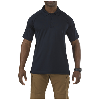 Футболка поло тактична з коротким рукавом 5.11 Tactical Performance Polo - Short Sleeve Synthetic Knit Dark Navy XS (71049-724)