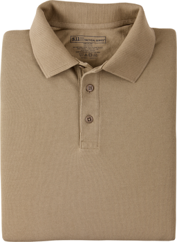 Футболка Поло тактична з коротким рукавом 5.11 Tactical UTILITY SHORT SLEEVE POLO Silver Tan S (41180-160)