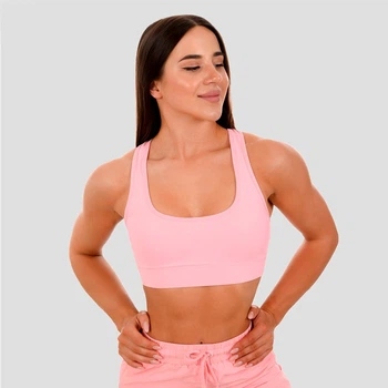 Спортивний топ Mesh Panel Pink S - GymBeam