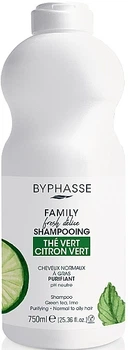 Шампунь для нормальных волос с лаймом и зеленым чаем - Byphasse Family Fresh Delice Shampoo 750ml (996385-1289966-2)
