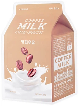 Укрепляющая тканевая маска с молочными протеинами и экстрактом кофе A'pieu Coffee Milk One-Pack 21g (746382-1117799-2)
