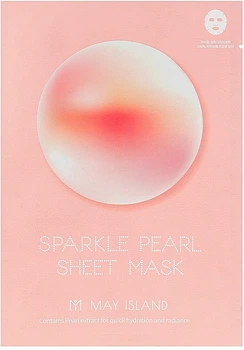 Тканинна маска для сяйва шкіри з перлами May Island Sparkle Pearl Sheet Mask 30ml (904956-856562-2)