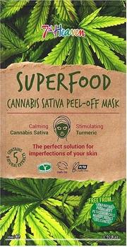 Маска-пленка для лица с маслом конопли 7th Heaven Superfood Cannabis Sativa Peel-Off 10ml (905918-824308-2)