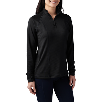 Термореглан жіночий 5.11 Tactical Women's Stratos 1/4 Zip Black M (62417-019)