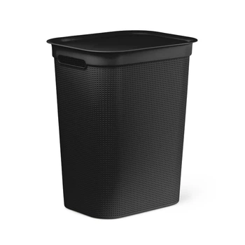 Корзина для белья с крышкой Rotho Brisen 50l черный