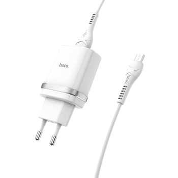 Адаптер мережевий Hoco Micro USB Cable Smart FCP / AFC C12Q |1USB, 3A, 18W, QC3.0| білий