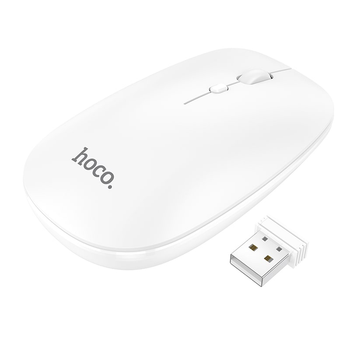 Мышь HOCO Art dual-mode business wireless mouse GM15 |BT5.0, 2.4G, 800/1200/1600dpi| белая
