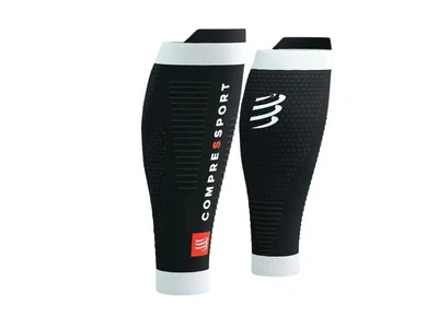 Компрессионные гетры спортивные Compressport R2 3.0, Black/White T2 (размер 34-38)
